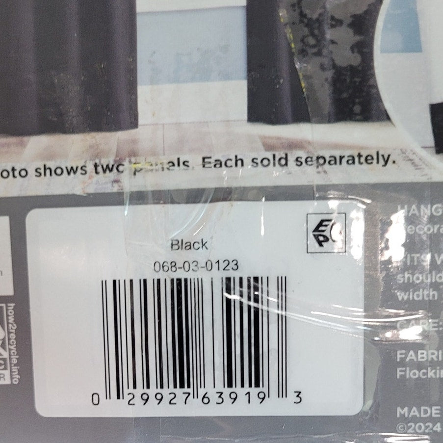 Sun Zero Doucet Thermal Blackout Curtain Panel 40"x84" Black – Energy Efficient, Noise Reducing