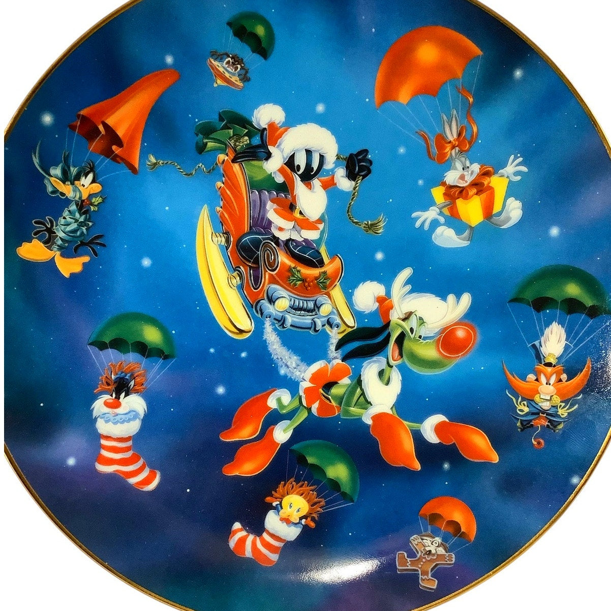 Marvin the Martian Holiday 9.5" Collector Plate: #1102/2500 Jolly Ol' St. Marvin