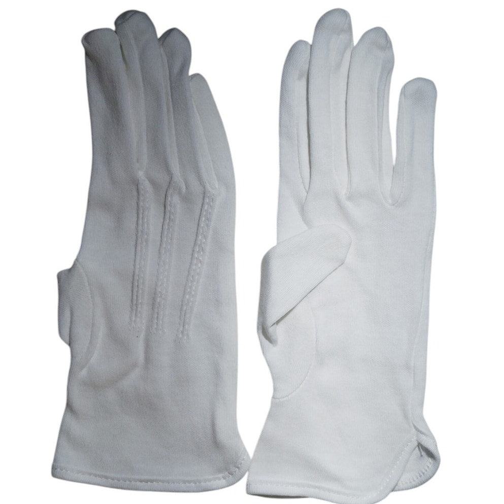StylePlus White Cotton Gloves – Slip-On, Size X-Small, COT-200-XS