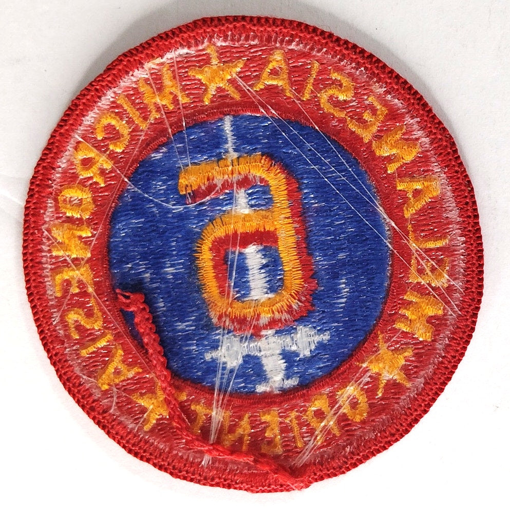 USMC 6th Marine Division Novelty Patch WWII Pacific 2‑3/4" Sew‑On, Embroidered