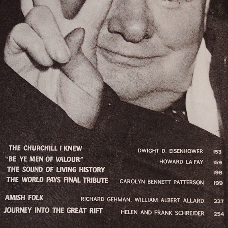 National Geographic Aug. 1965 Great Rift Valley, Amish Life & Churchill Tribute