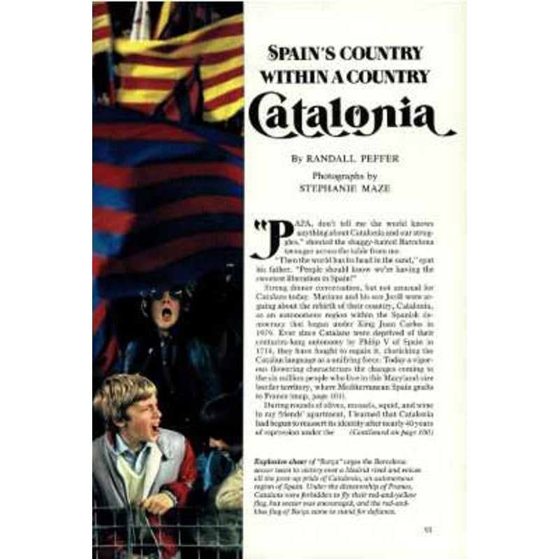 National Geographic January 1984 -Catalonia, The Queen of Textiles, Sunken Realm of Australia, Southeast Alaska, Whales...