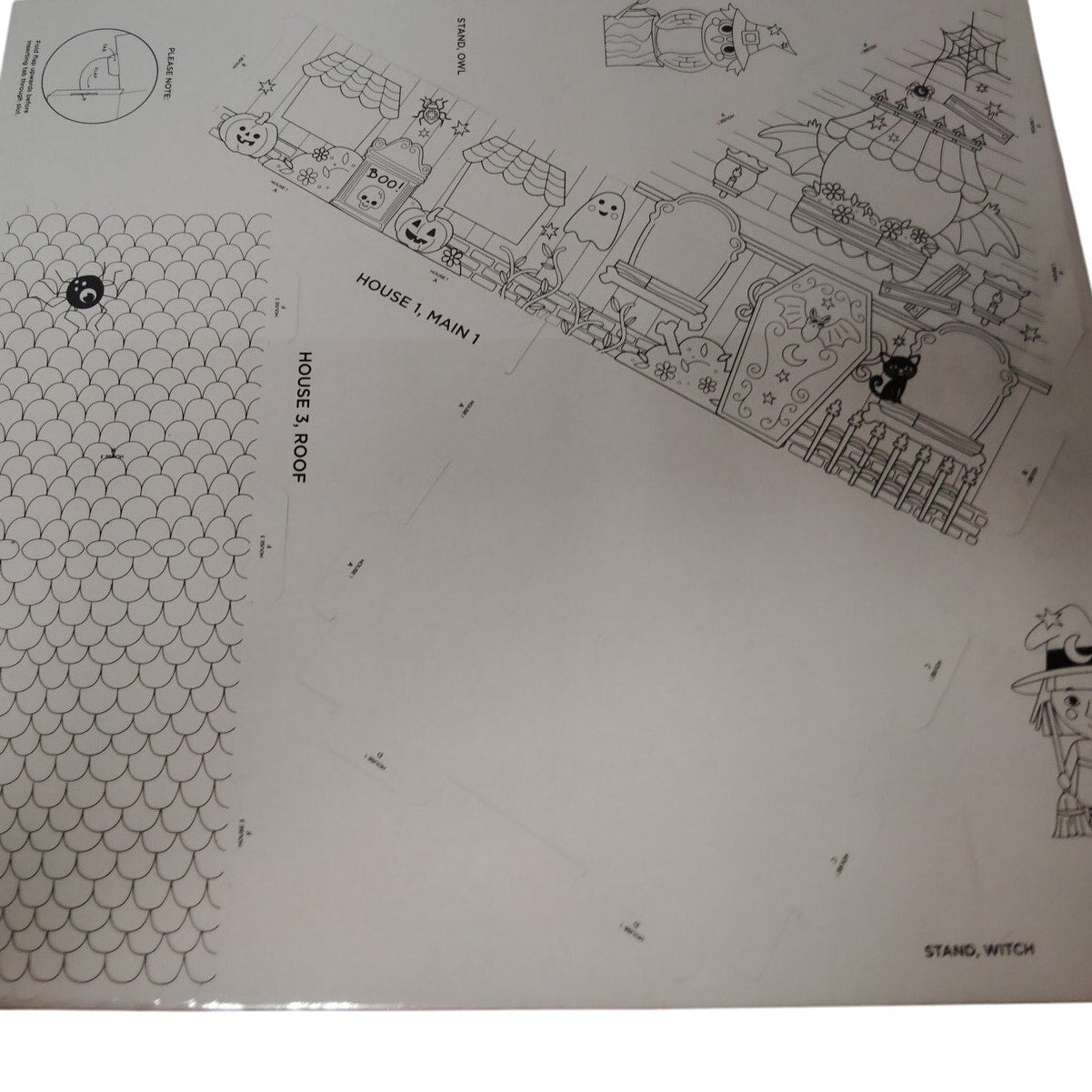 Mondo Llama Create-Your-Own Haunted Village Kit Corrugated Board Halloween Scene