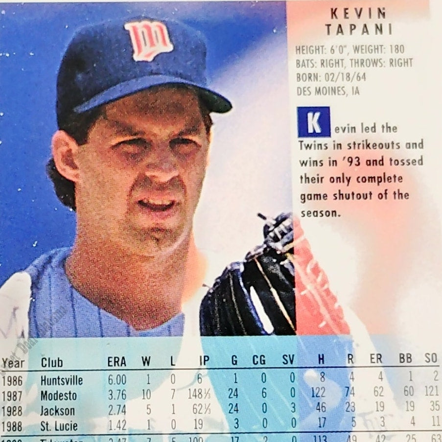 Kevin Tapani, Minnesota Twins, #219, 1994 Fleer Baseball Collector's Card