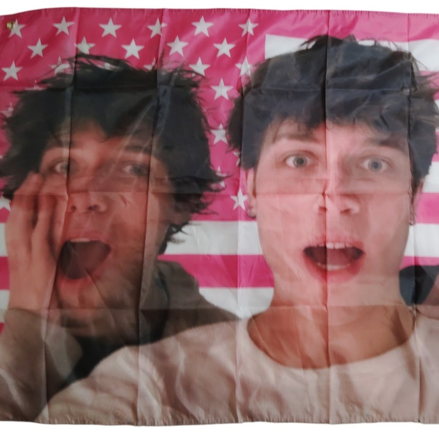 Sturniolo Triplets American Flag Tapestry Banner – 3x5 ft Novelty Wall Decor with Brass Grommets