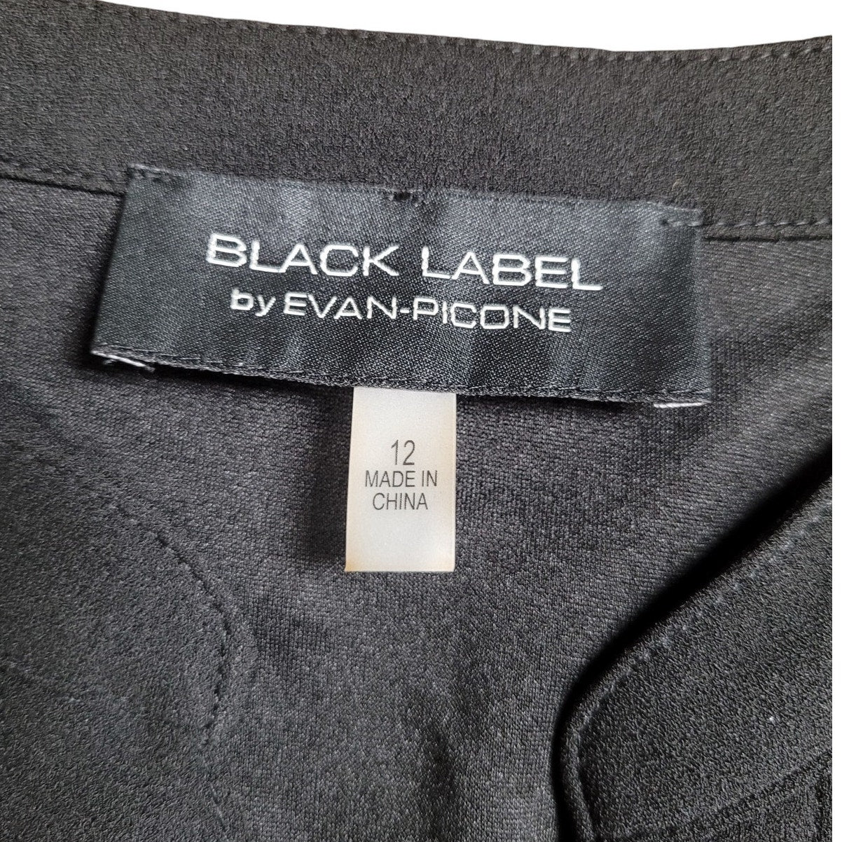 Black Label by Evan-Picone Lace Long Sleeve Sheath Dress, 12, Black