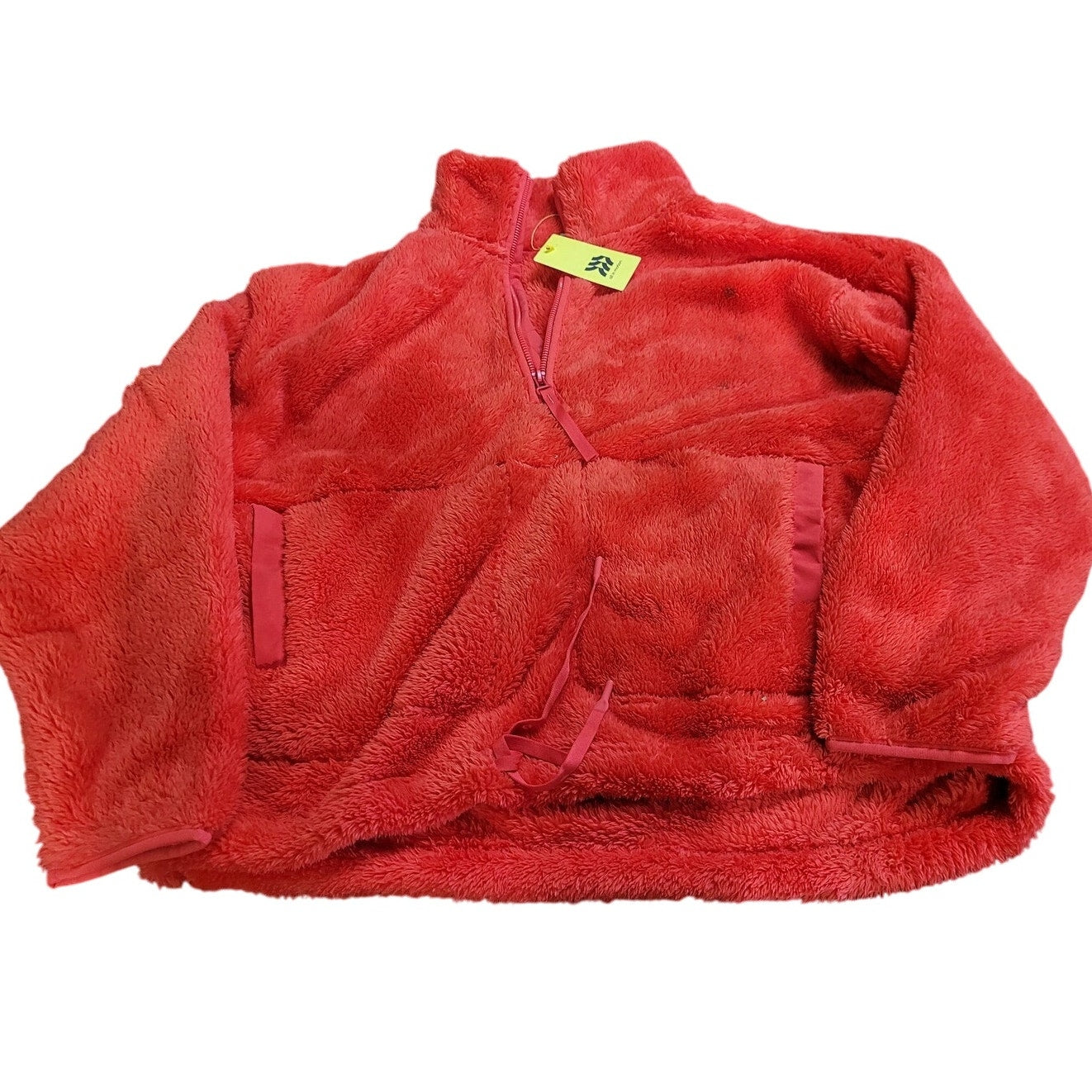 Women's High Pile Fleece 1/2 Zip Pull Over - All in Motion, Red Large