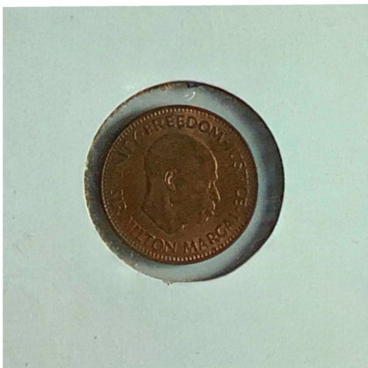 Sierra Leone ½ cent 1964, Sir Milton Margai, Tails: "½ CENT" Divided By Two Fish