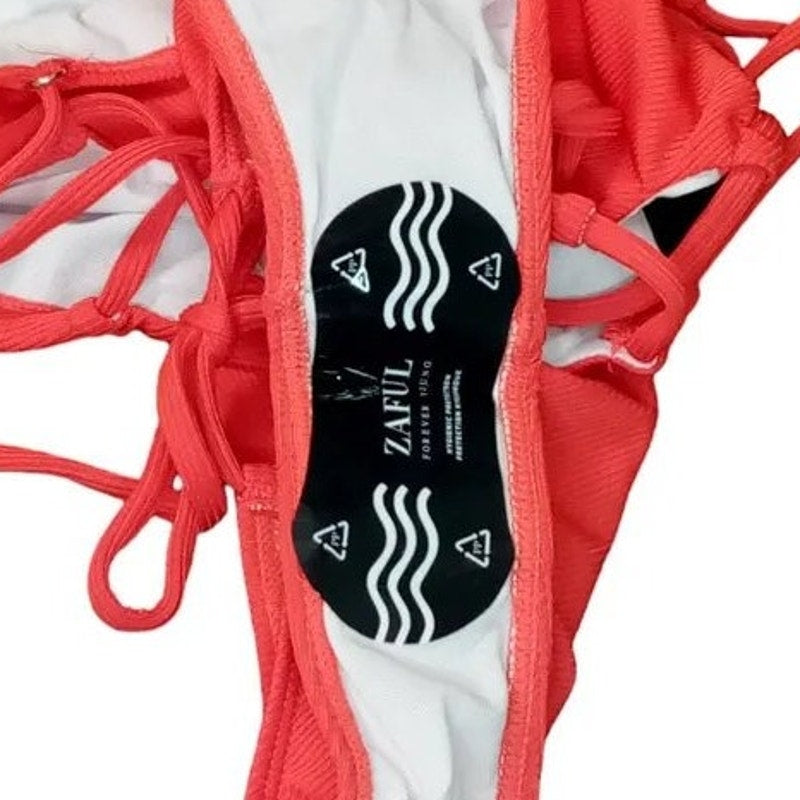 ZAFUL Cut Out String Bathing Suit Sexy Monokini V Neck Tummy Control - Small (4)