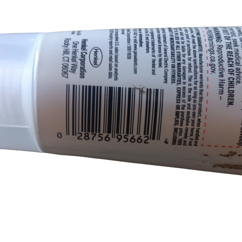 GE Supreme Waterproof Silicone Caulk Sealant, Shink/Crack Proof 2.8 fl oz Tube