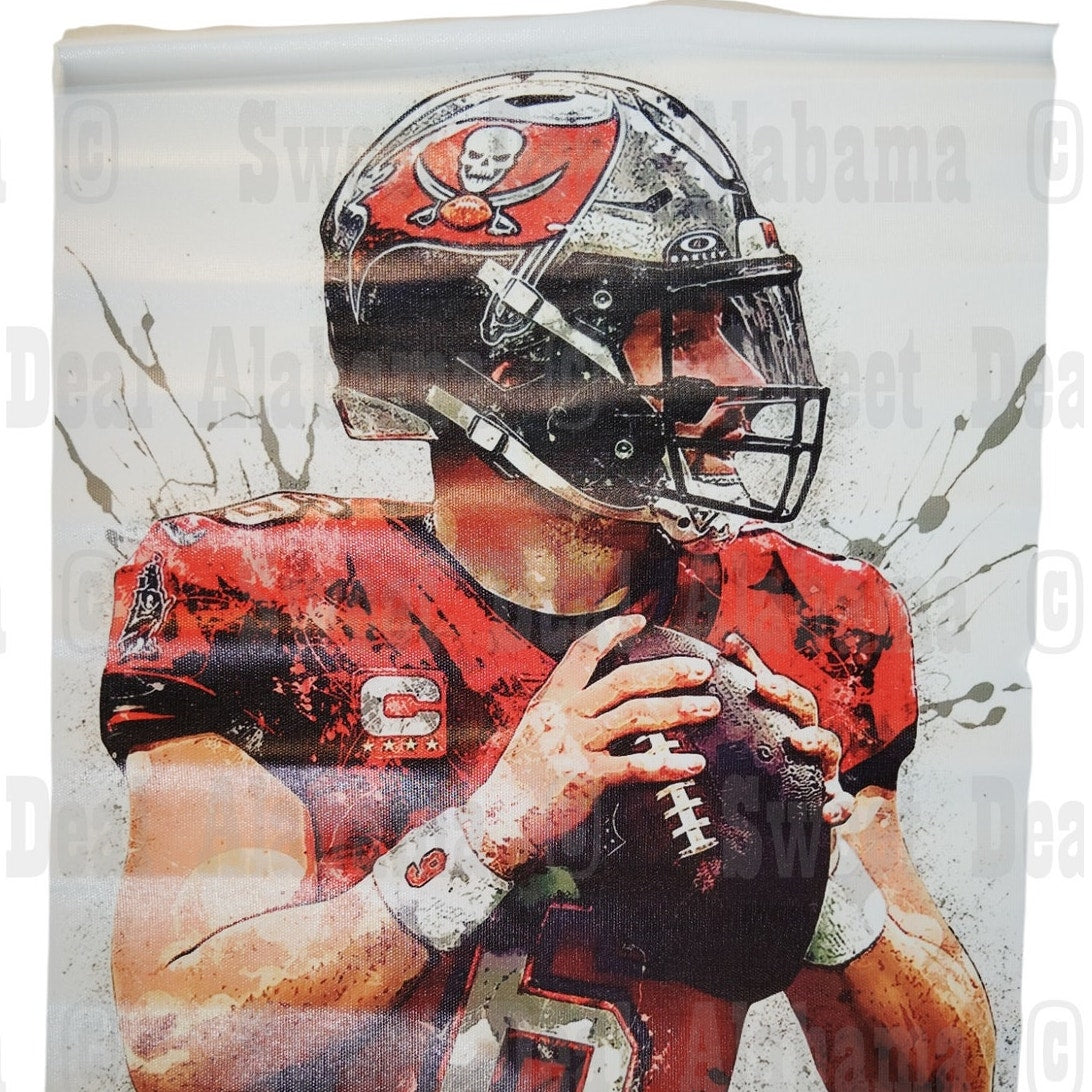 Tampa Bay Buccaneers #6 Baker Mayfield – 12” x 18” Canvas Print – Unframed