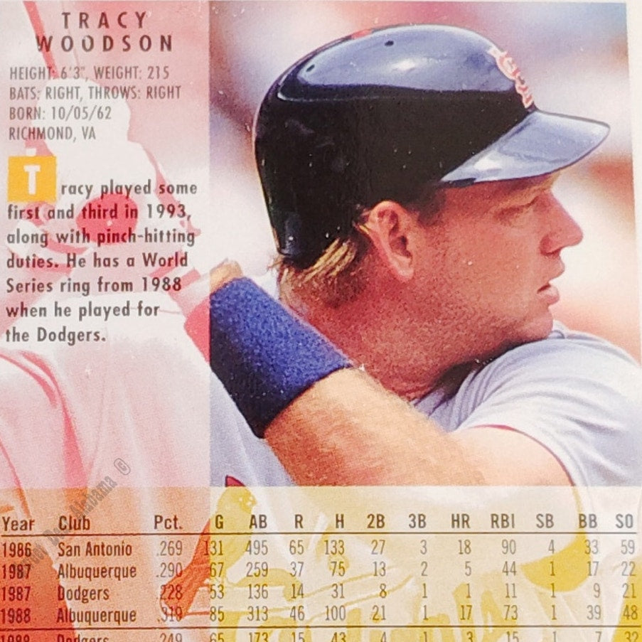 Tracy Woodson, St. Louis Cardinals, #650, 1994 Fleer Baseball Collector's Card