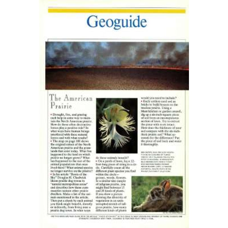 National Geographic October 1993 -Labrador Canada, American Prairie, The Cambrian Period, Afghanistan's Uneasy Peace, Tower of London...