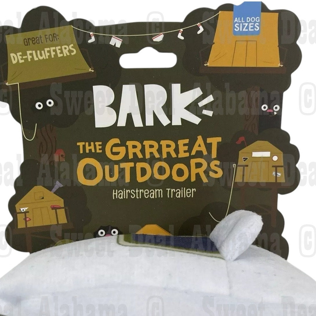 Bark Plush Hairstream Trailer Dog Soft Toy –Funny Crinkle Squeaky Toy 6"x4"x4.5"