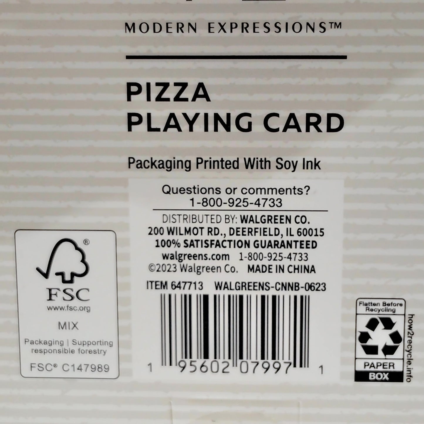 ME Modern Expressions Pizza Playing Cards – 54-Piece Deck – 3-5/8" x 3-1/4"