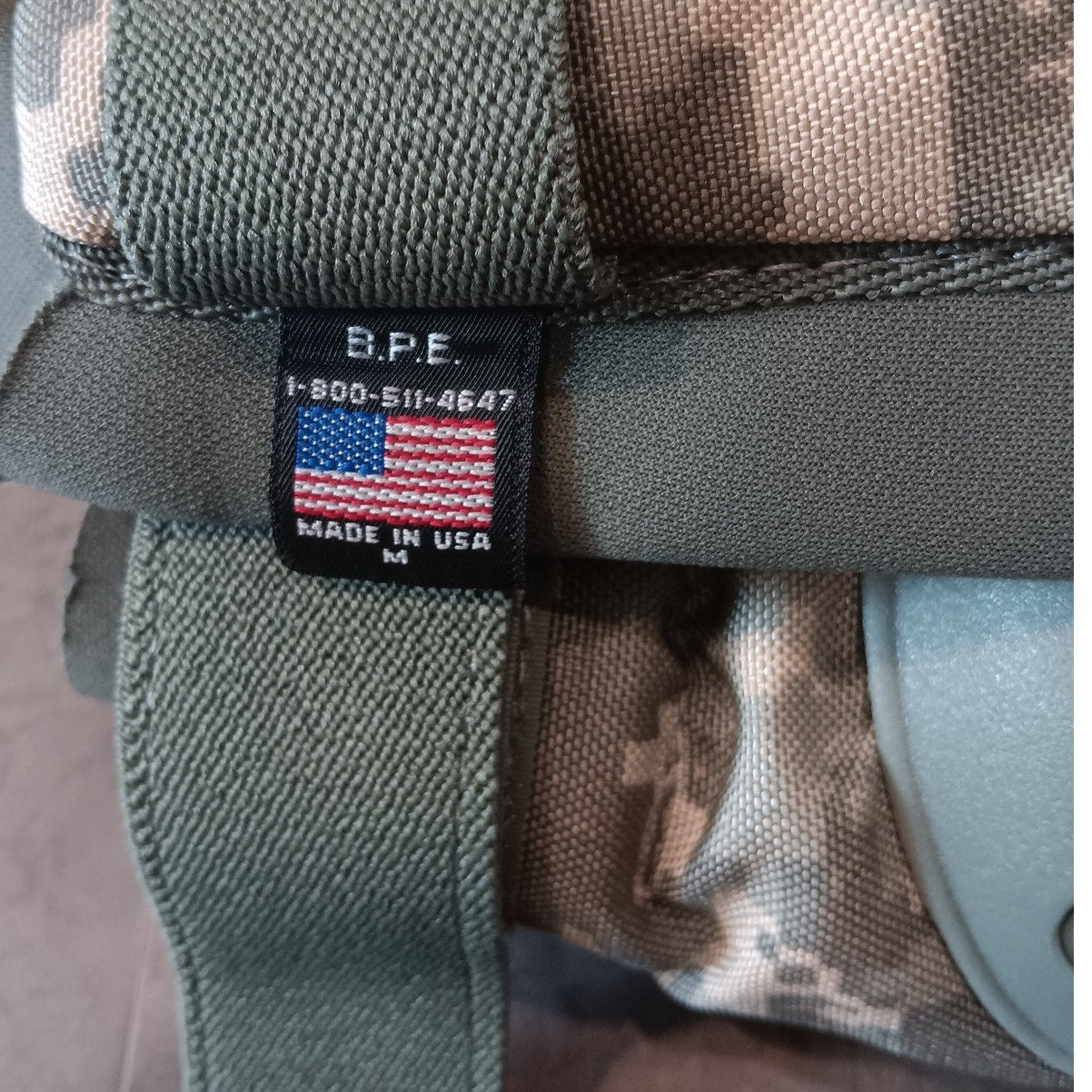 U.S. Military Elbow Pads - Medium - ACU Pattern - Made in USA