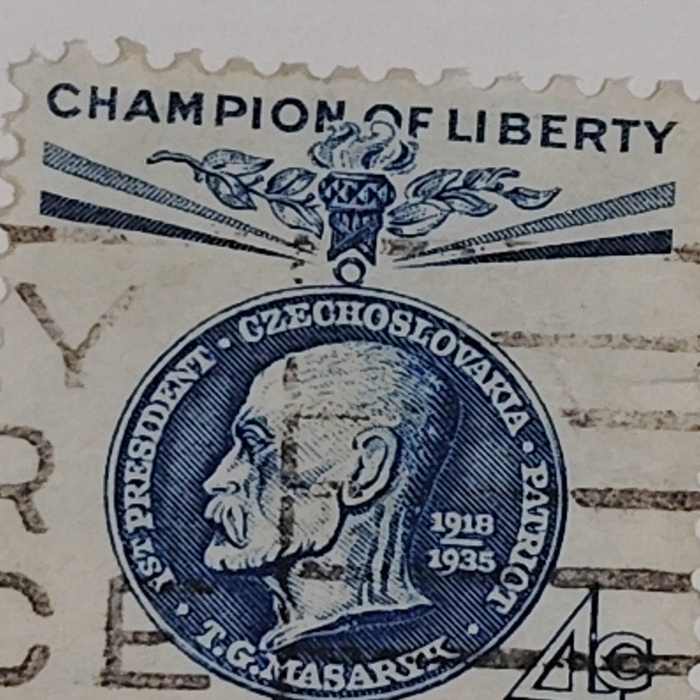 1960 Scott #1147 – 4¢ Thomas G. Masaryk / Champions of Liberty – Canceled