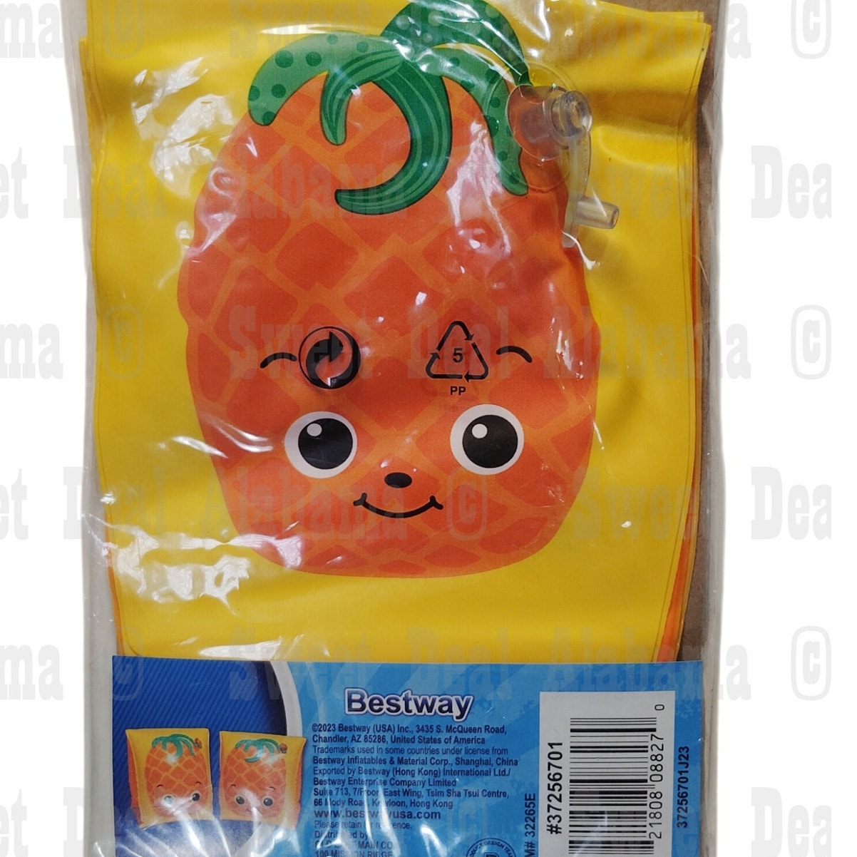 H2O Go! Kids Armbands Floaties, Pineapples, Ages 3-6, 6.5" x 5" x 6" Inflated