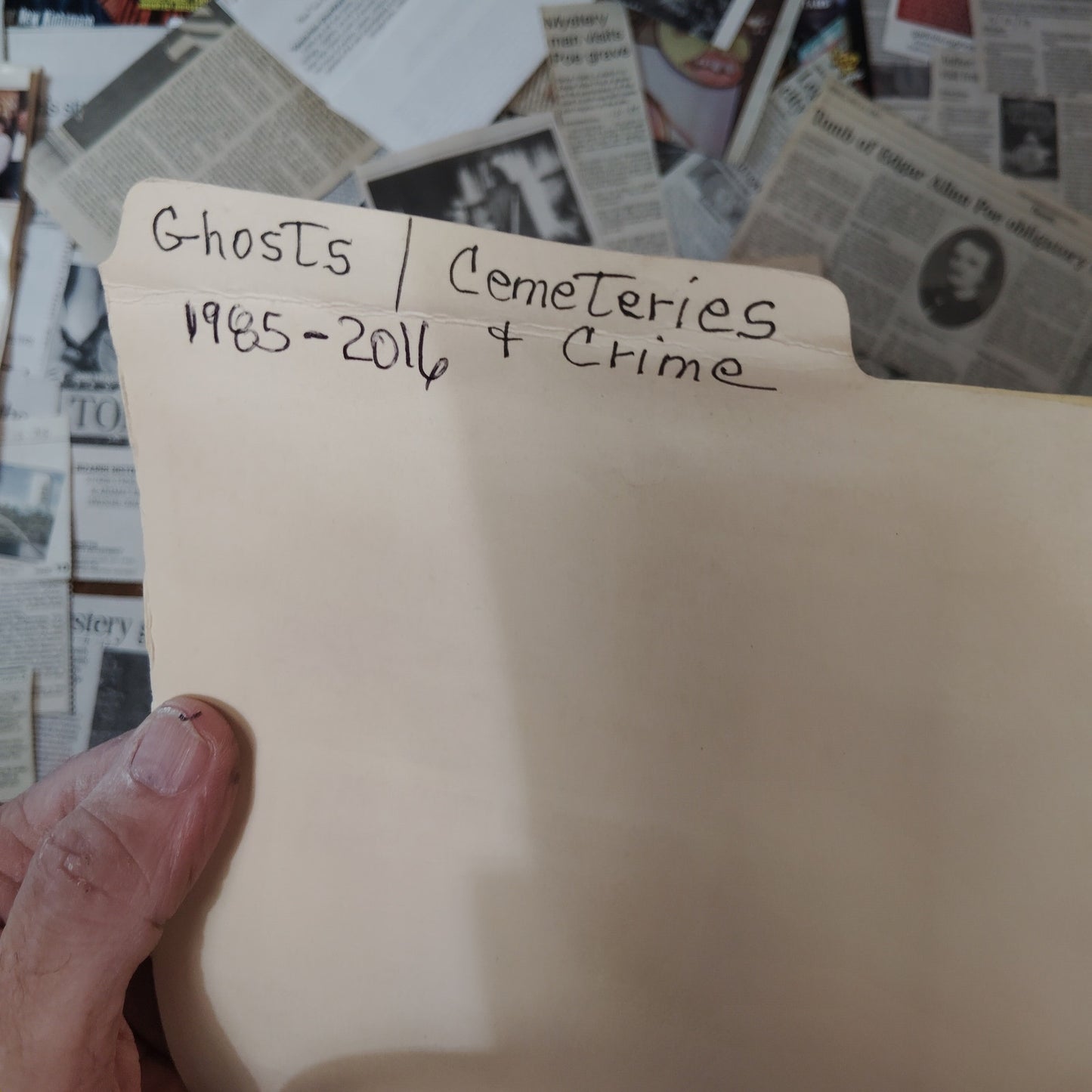 Collected Ghost & True Crime Ephemera - Cemeteries & Hauntings - 2 LBS Clippings