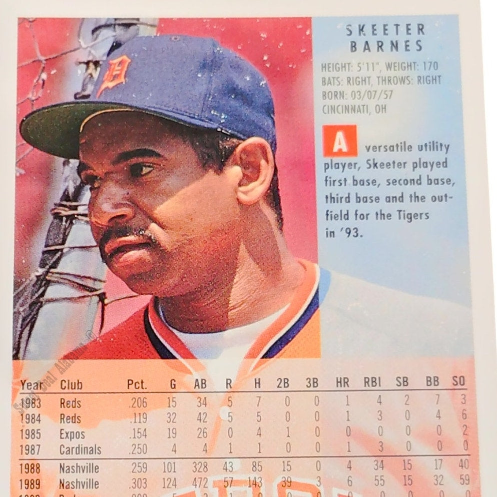 Skeeter Barnes, Detroit Tigers, #124, 1994 Fleer Baseball Collector's Card
