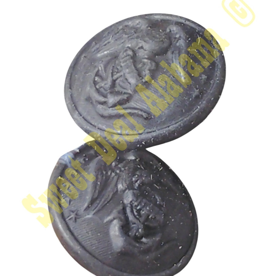 2-PK USMC Cap Screw-On Buttons, 27 Ligne (5/8"D), Matte Black, Ira Green Inc.