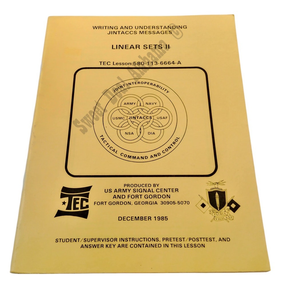 1985 Joint Interoperability Tactical Command and Control: Linear Sets II