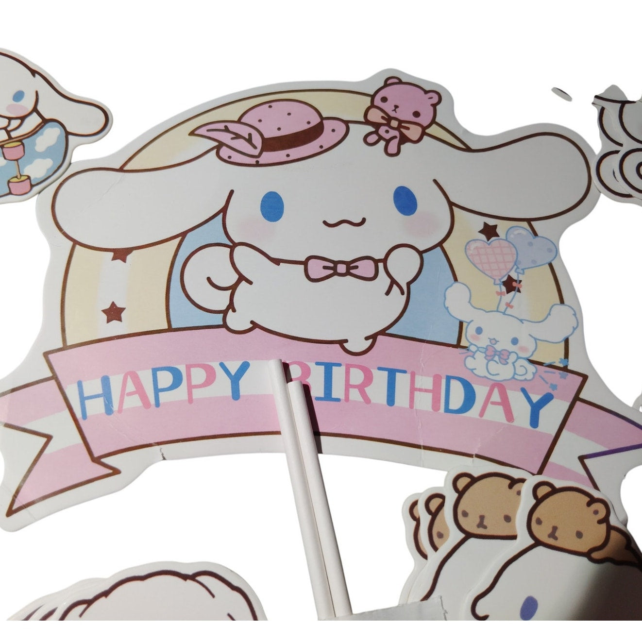 Cinnamoroll Cake & Cupcake Toppers – 25-Pk | Birthday Party Decor, Kawaii Theme