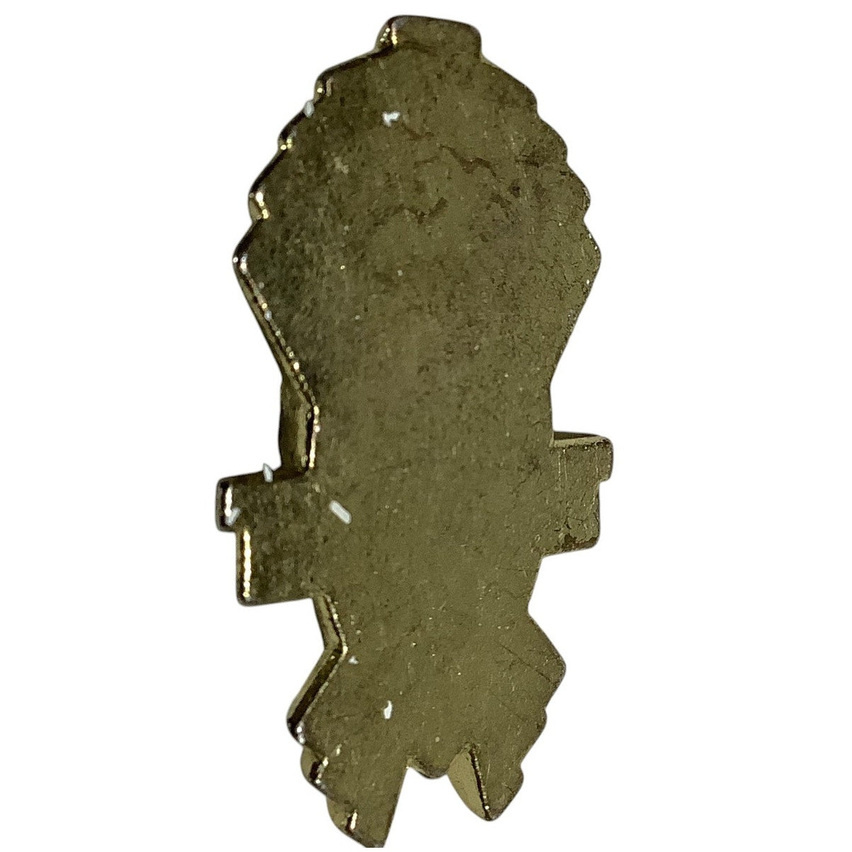 Vintage Aztec Head, Gold Tone, Figurine 1-1/8"H x 1"W