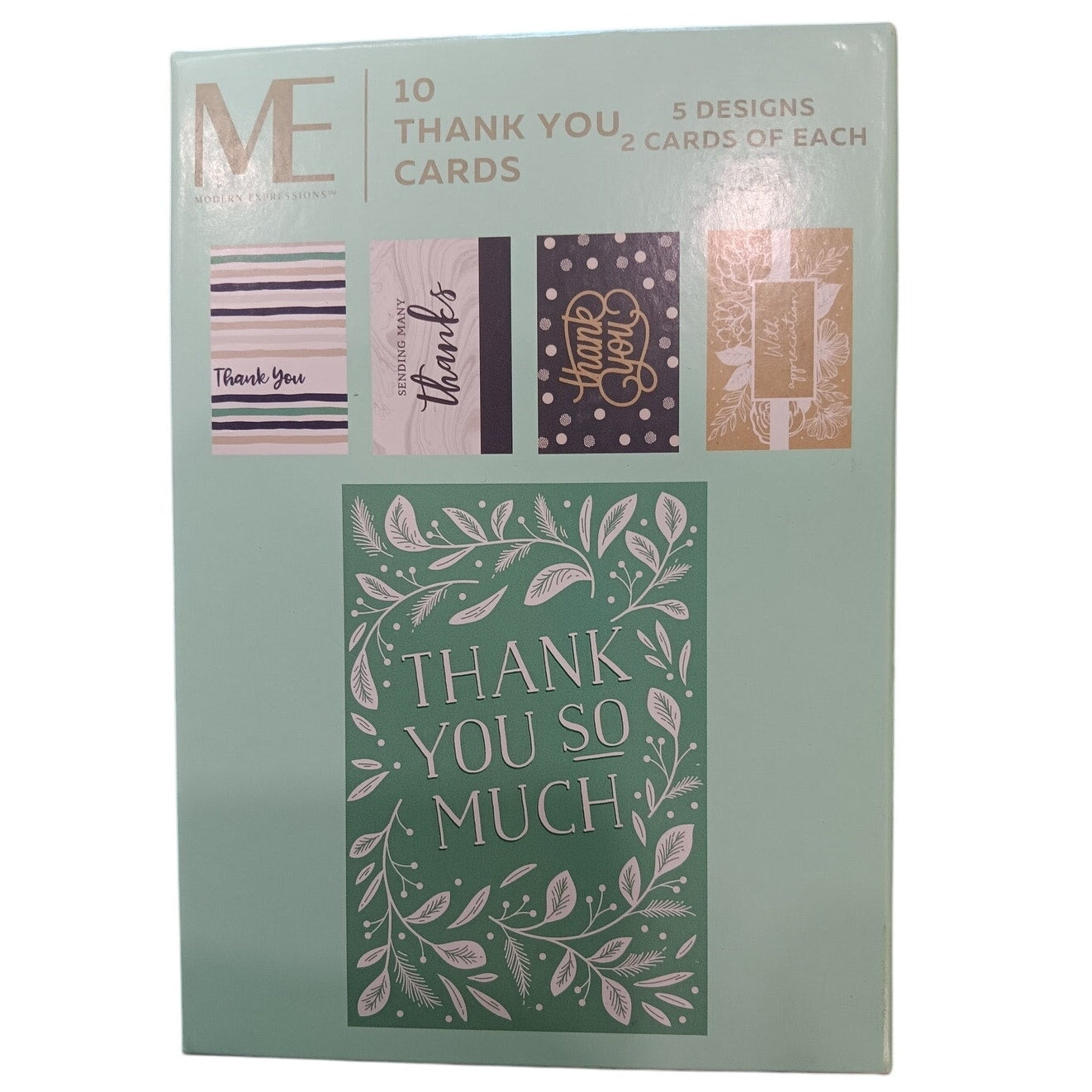 ME Thank You Cards - 10-Pack - 5 Styles x 2 Each - 4"x6" - Soy Ink - PN 619553