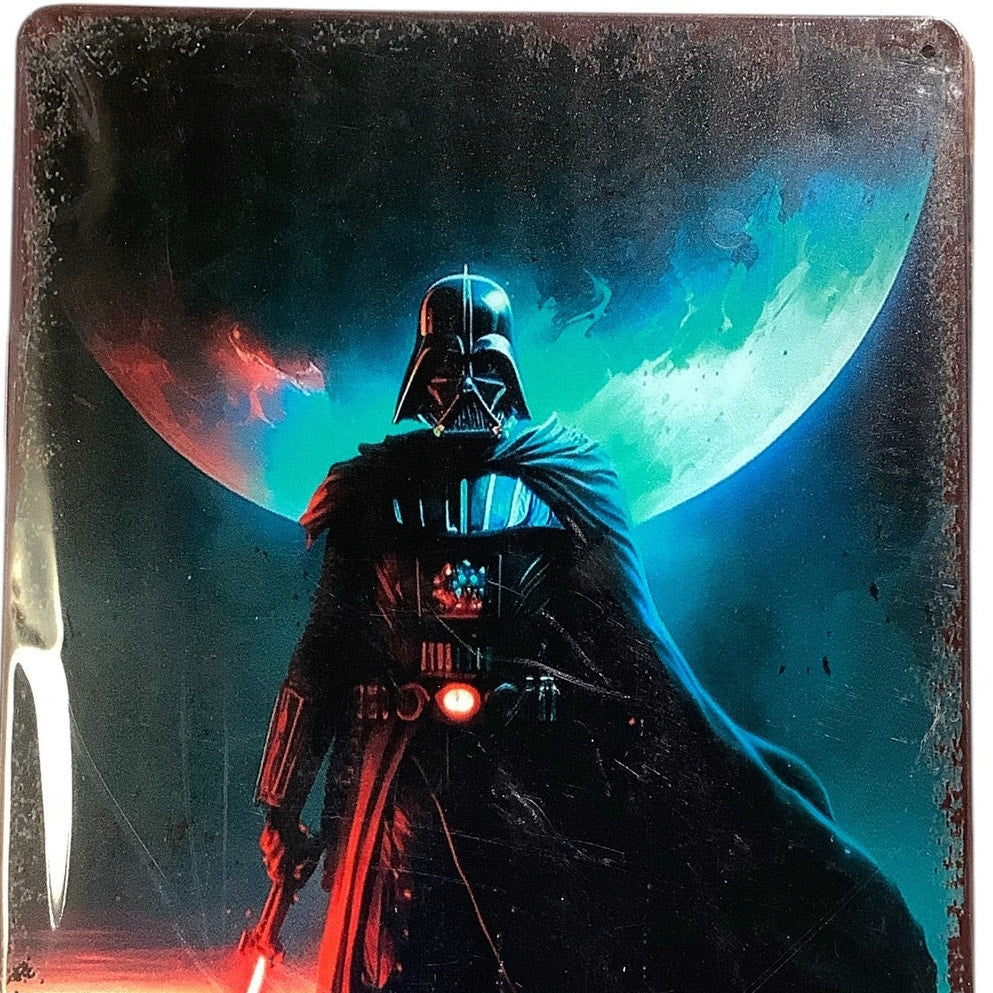 Star Wars Darth Vader w/ Laze Saber, 8" x 12" Vintage Metal Poster