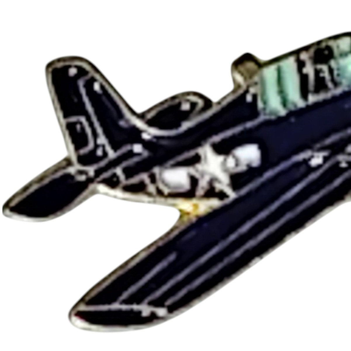 Gold & Blue F6F Hellcat WWII Fighter Aircraft Hat, Lapel, Brooch Pin – Military Aviation Collectible