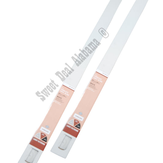 Two (2) Sets of  64"W x 64"L Cordless Light Filtering White Vinyl 1" Mini Blinds