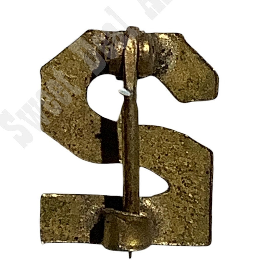 WWI Era Numeric "2", Brass Military C-Clasp Hat / Lapel / Collar Pin 3/8"H