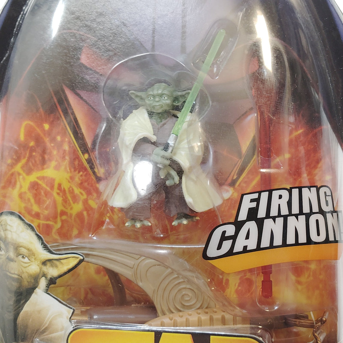 Star Wars Revenge of the Sith #3 Yoda Firing Cannon Action Figure 2005 Hasbro