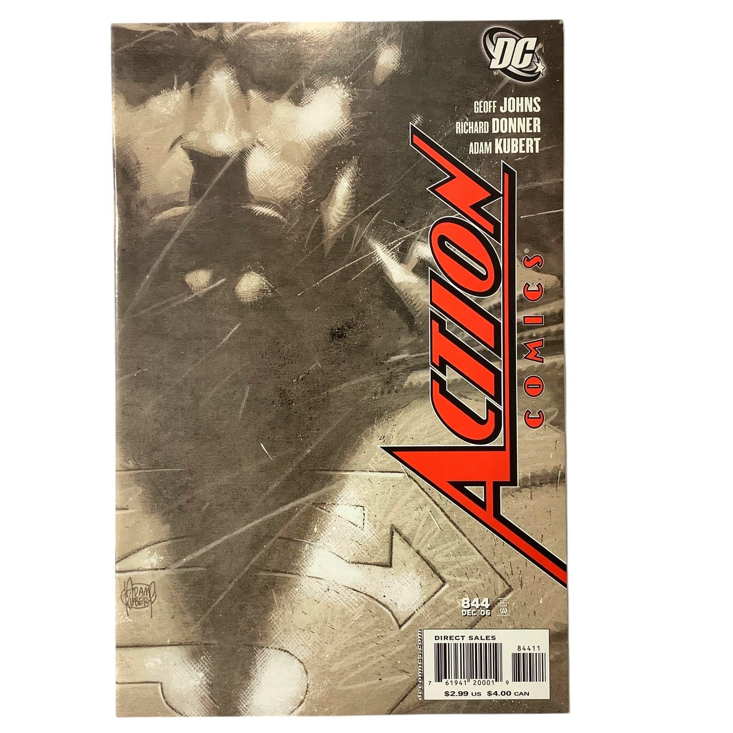 DC, Action Comics #844, Last Son Part 1/6, Dec 2006, NM 9.4