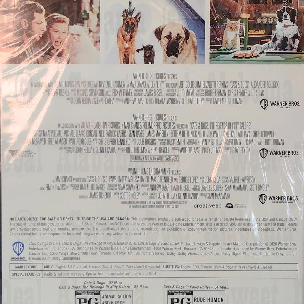 Triple Feature: #1 Cats & Dogs, #2 The Revenge of Kitty Galore, #3 Paws Unite!