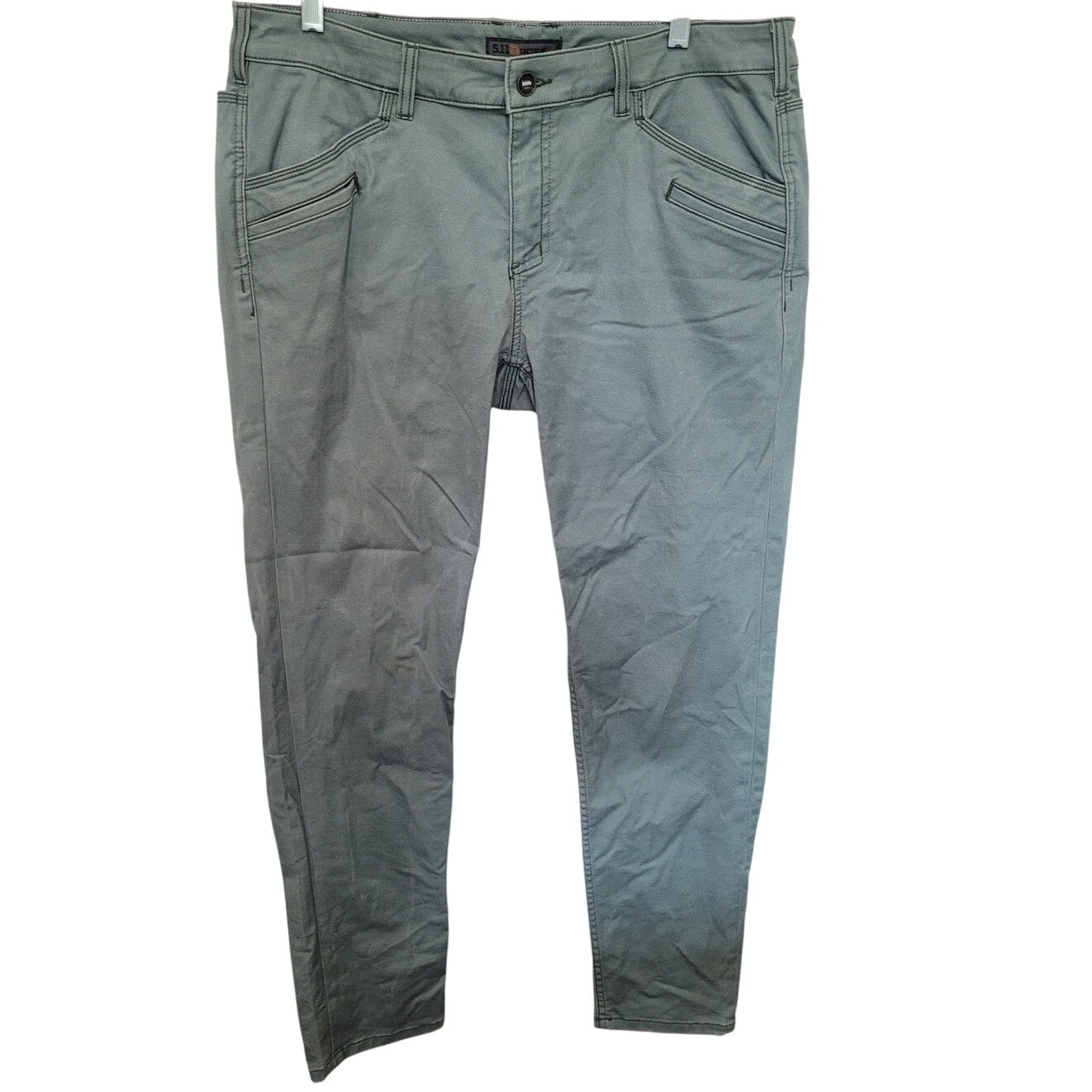 5.11 Tactical Pants - 14 Regular - Green - Cotton/Poly/Elastane - Stretch Fit