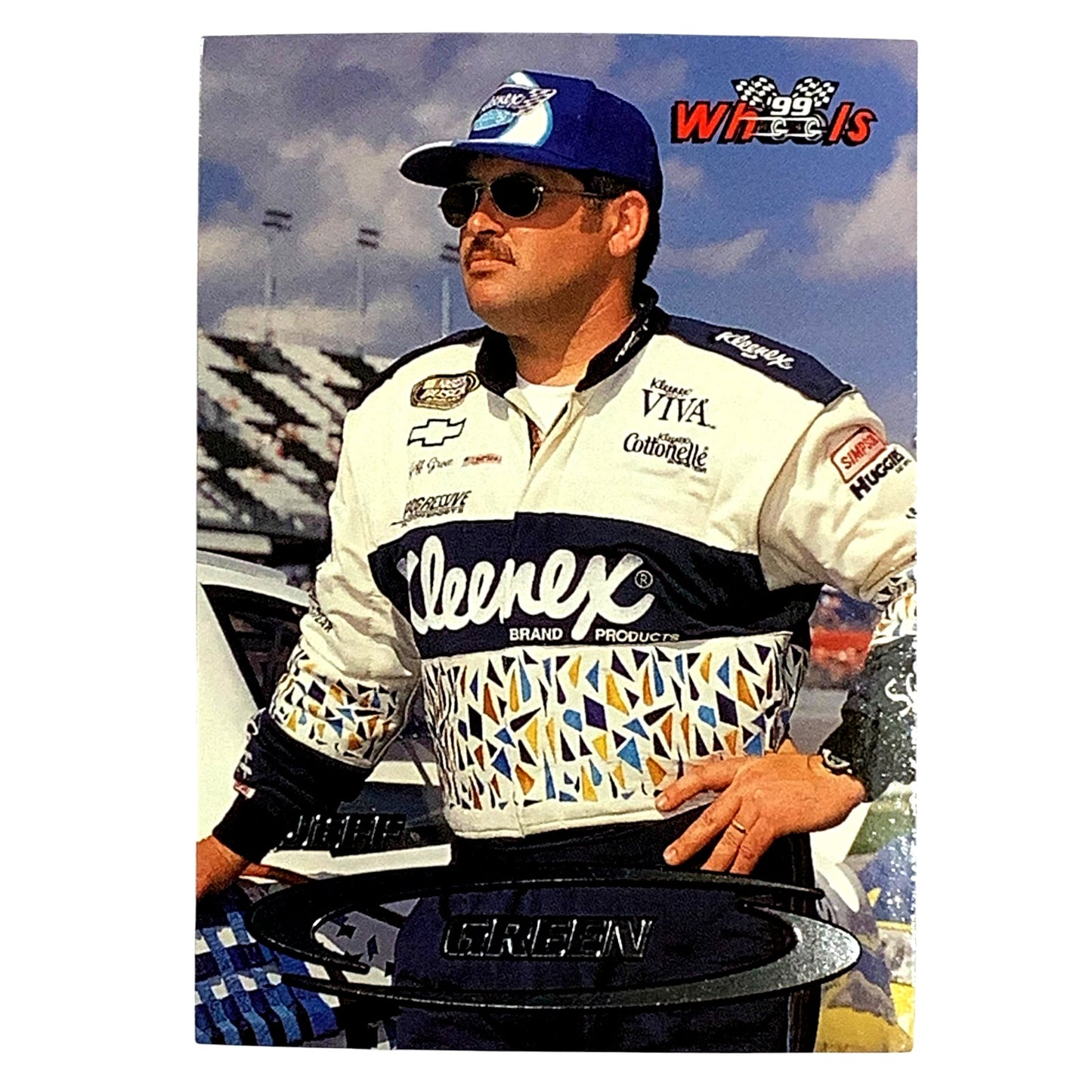 Jeff Green, Sponsor: Kleenex, Card 43 1999 Wheels NASCAR Winston Cup, NM+