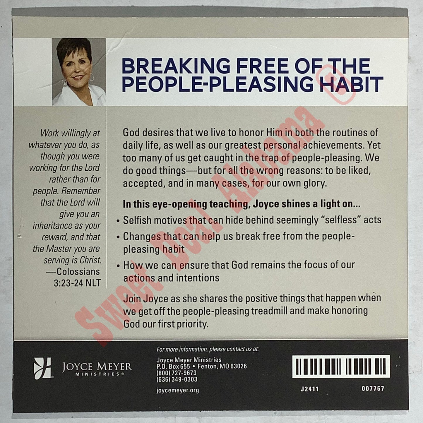 Breaking Free of the People-Pleasing Habit by Joyce Meyer