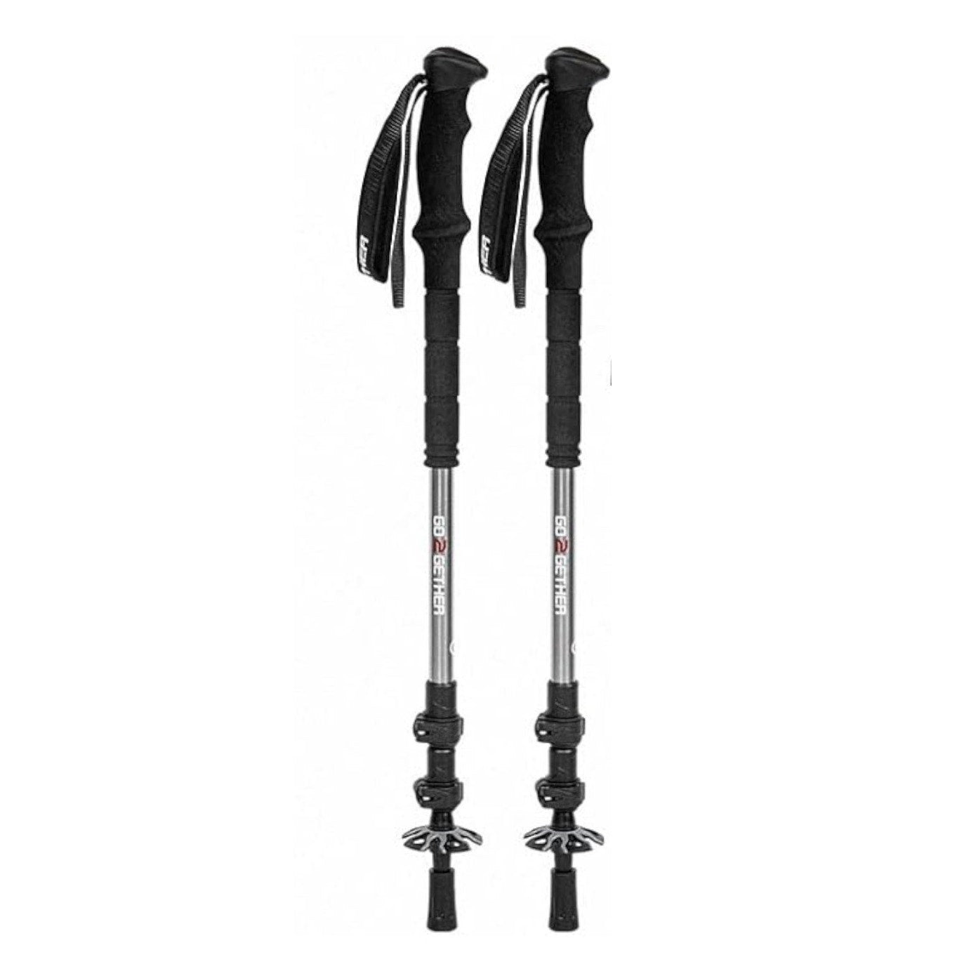 G2 23" Mountain Terrain Snowshoes Set with Trekking Poles & Tote Bag – Grey