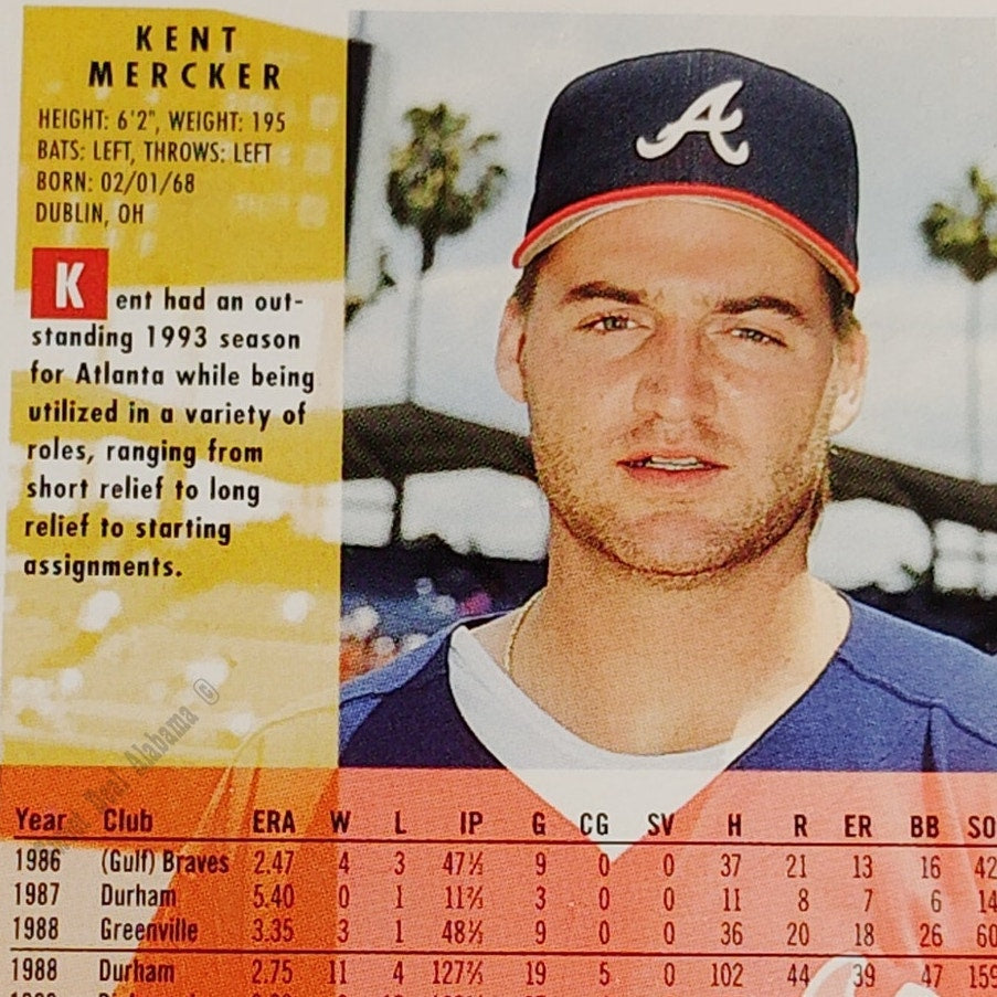 Kent Mercker, Atlanta Braves, #368, 1994 Fleer Baseball Collector's Card