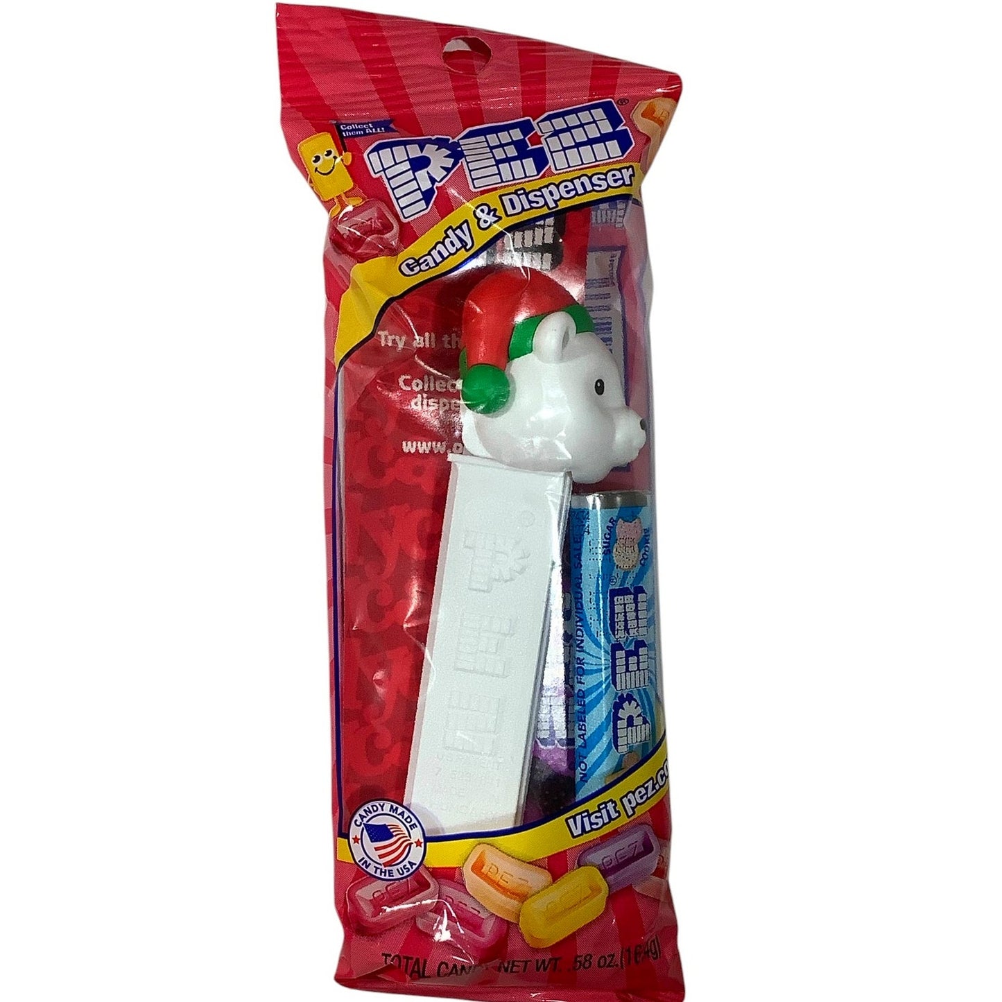 Christmas Polar Bear (Current) Pez Candy Dispenser, Sealed NIP Product