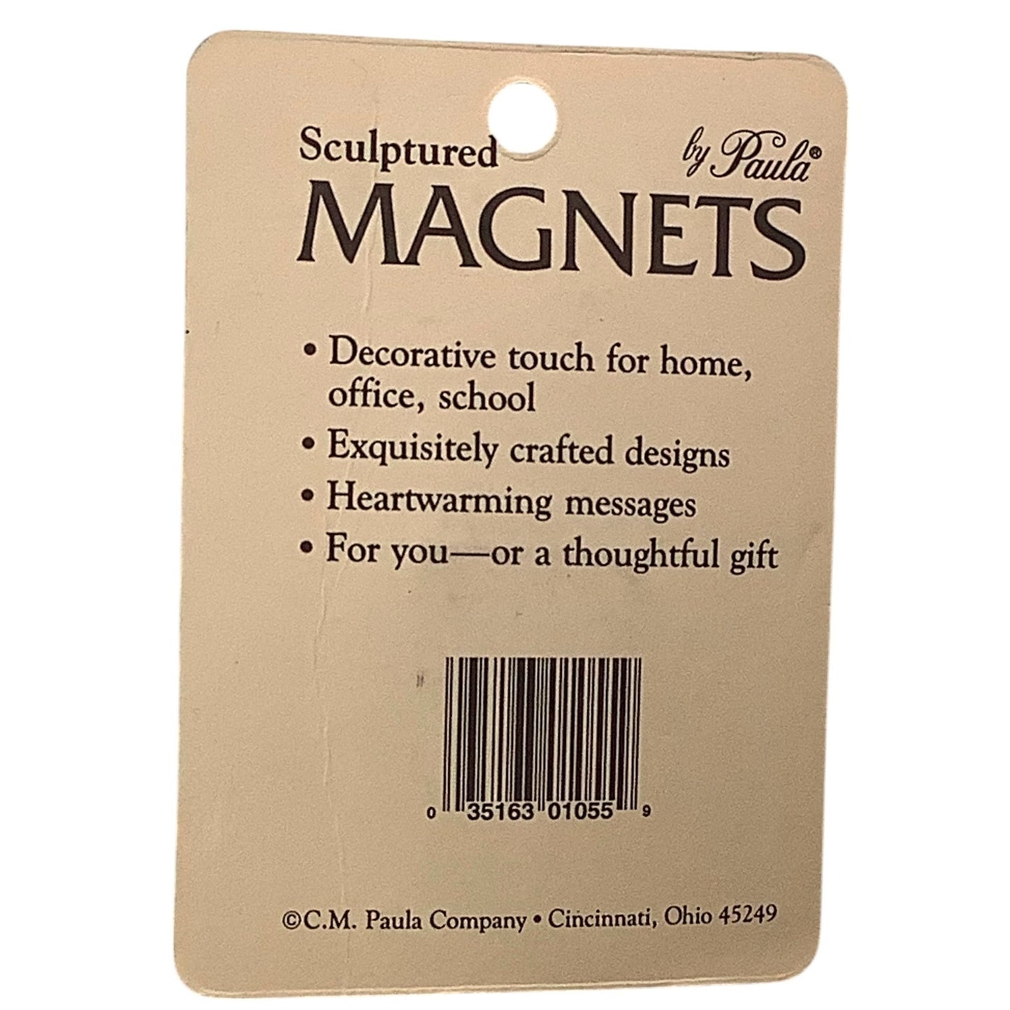 Sculptured Magnets by Paula: "Good Friends are for Keeps" 2.75"H x 2.25"W