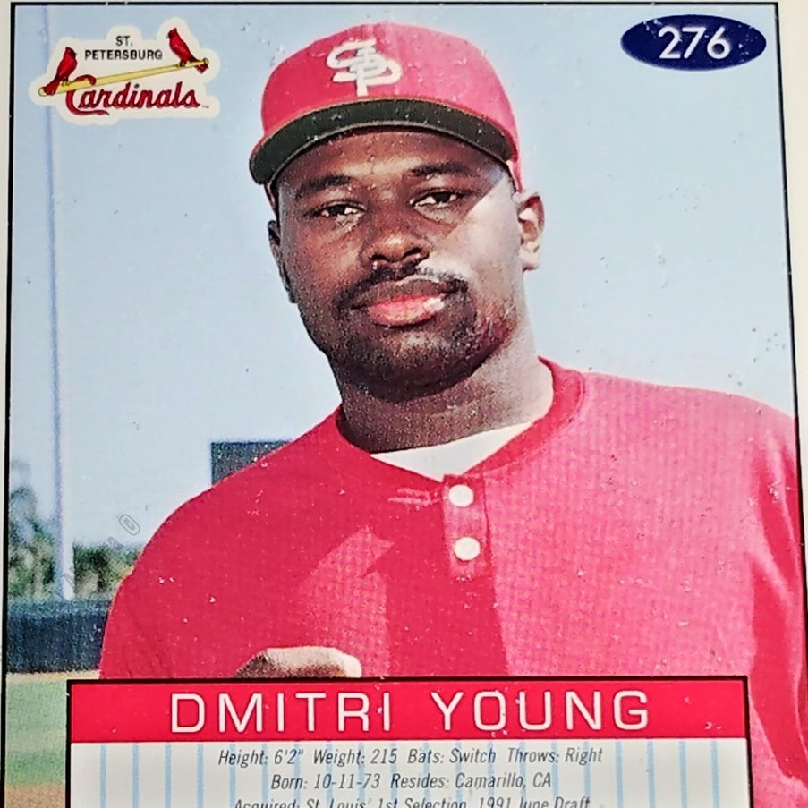 Dmitri Young, St. Petersburg Cardinals, #276, 93-94 Fleer Excel Minor Leagues