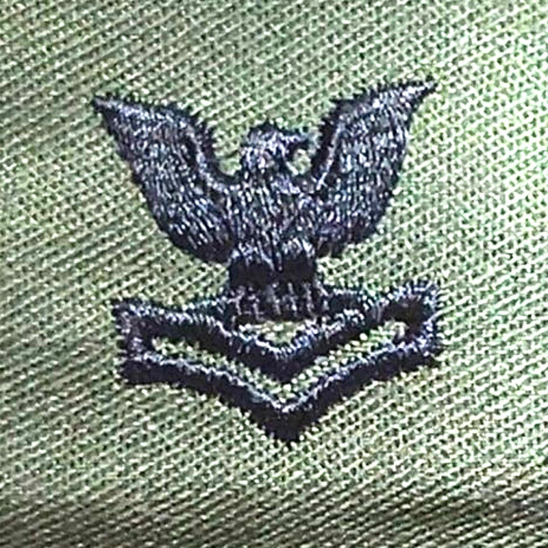 Pre-1989 Collar Devices Subdued Emb. Petty Officer Second Class E-5 ODG Sew-On
