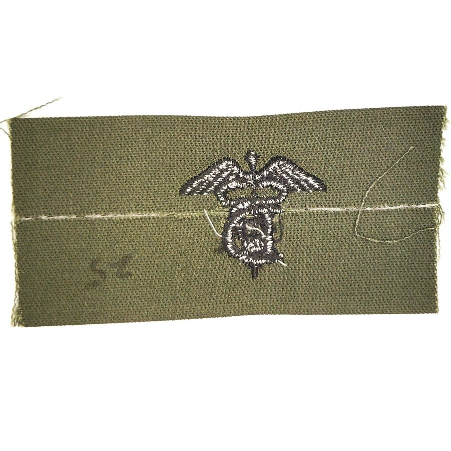 US Army Medical Corps Subdued Patch Vietnam Era OD Green Twill 4" × 2"