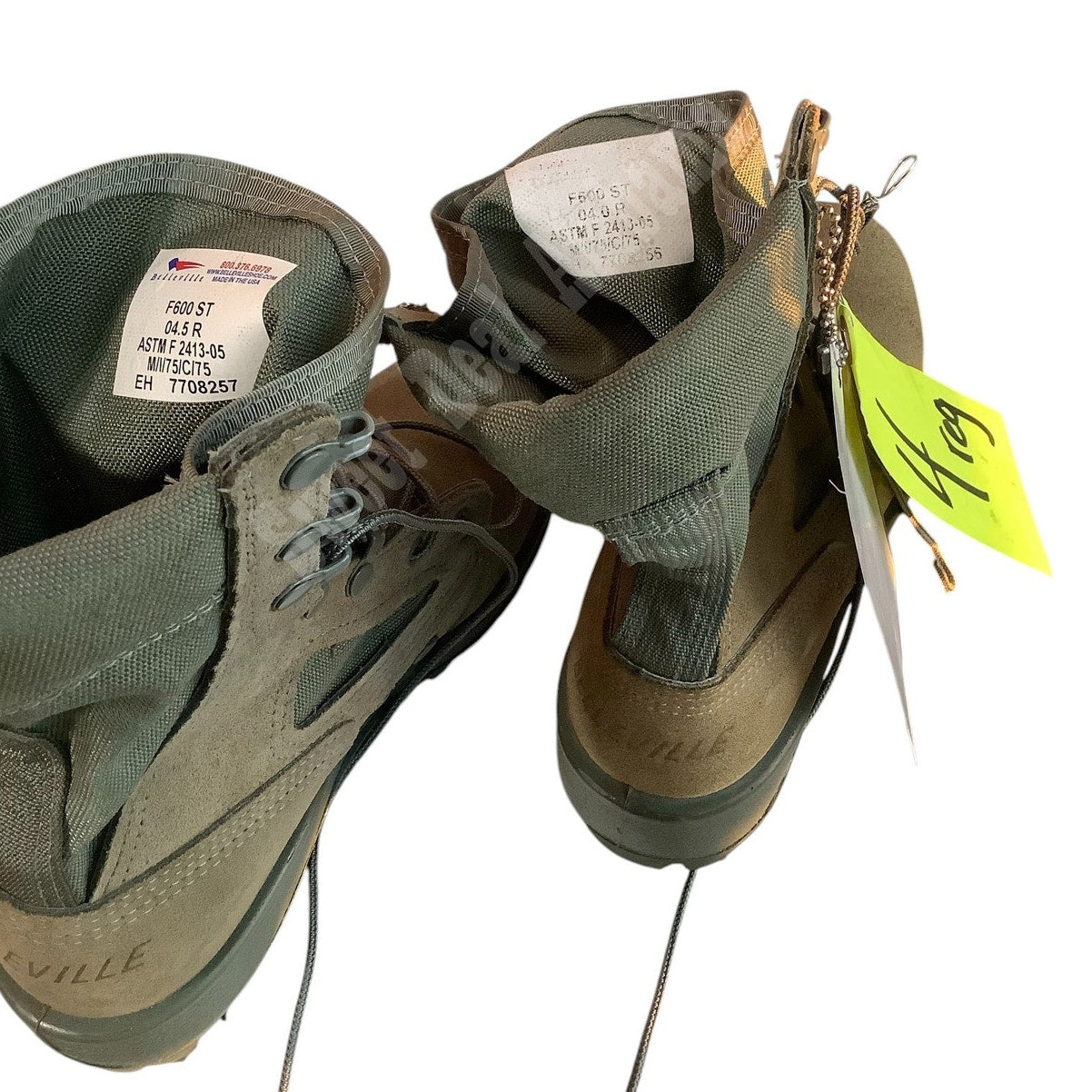 Gortex Belleville Sage Green Boots, Size 4R/4.5R, Cordura w/ Vibram Soles, NWT