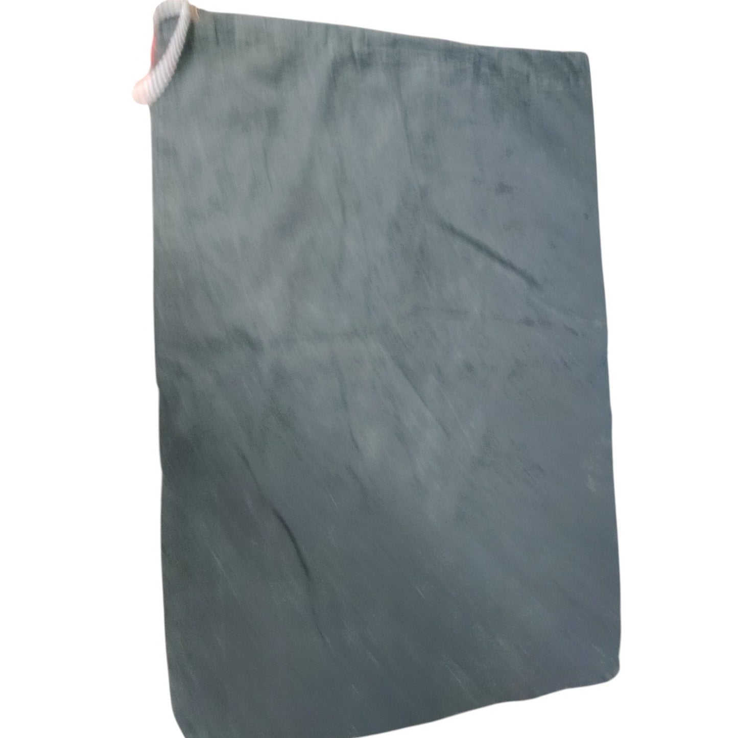 Green Soft Cotton Drawstring Bag – 25"H x 17"W Flat, Lightweight Utility Sack w/ Top Closure Loop