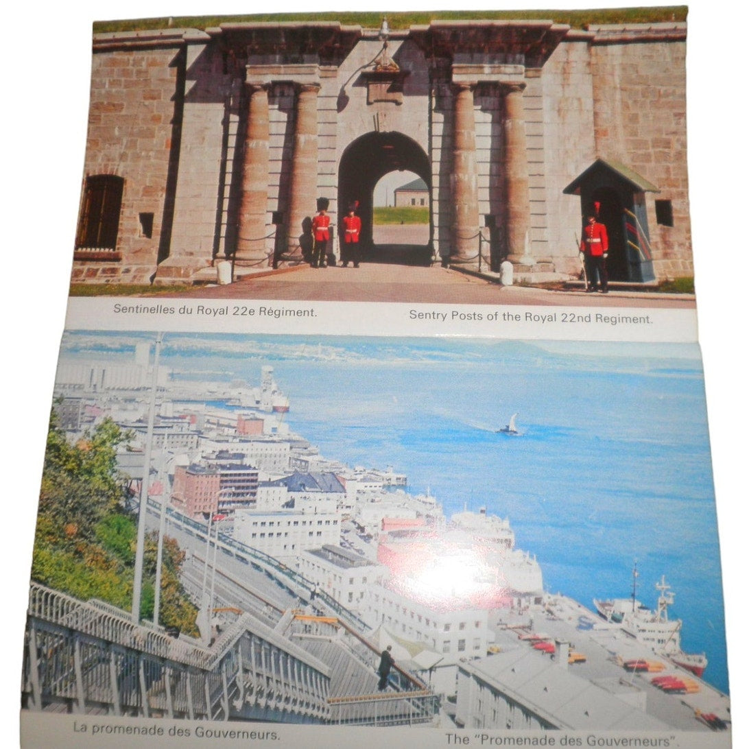 Fold-Out 12 Views, La Citadelle, Quebec, Canada, 4" x 6" Vintage Postcard 1980's