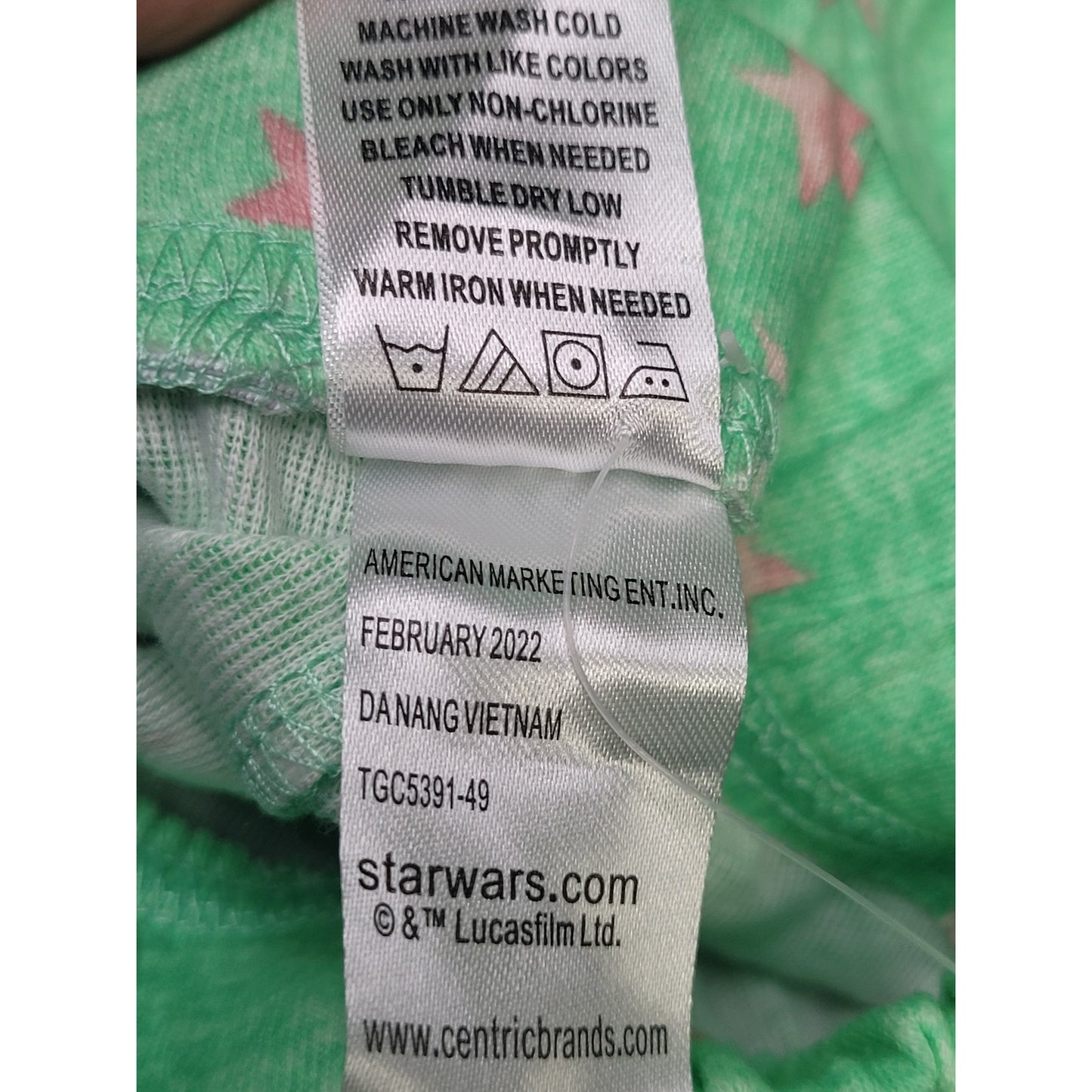 Two (2) Pairs, Child Size 6, Star Wars Pajama Pants, Baby Yoda, 100% Cotton